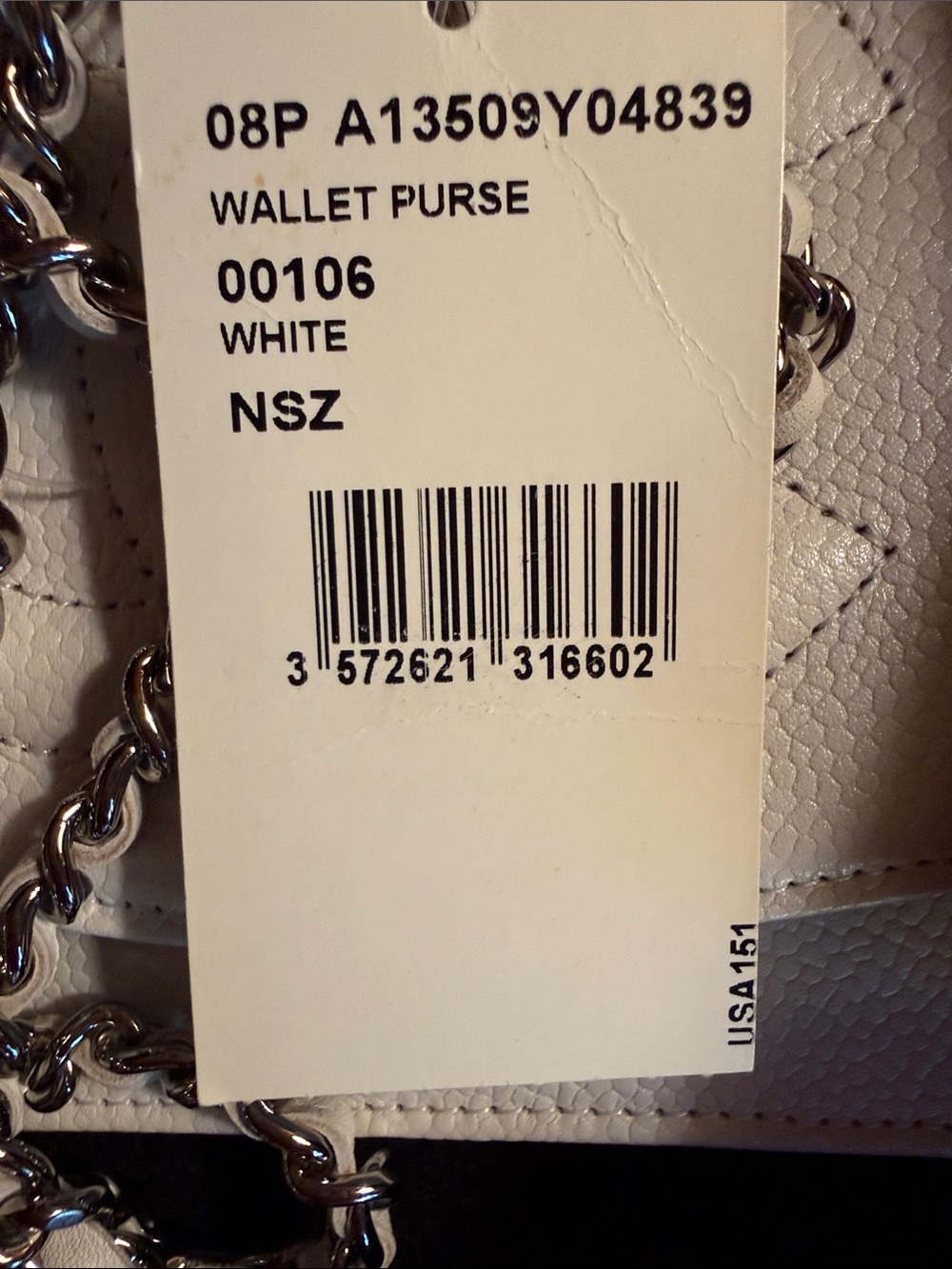 CHANEL White Caviar CC Wallet on Chain with Silver Hardware - Picture 14 of 14